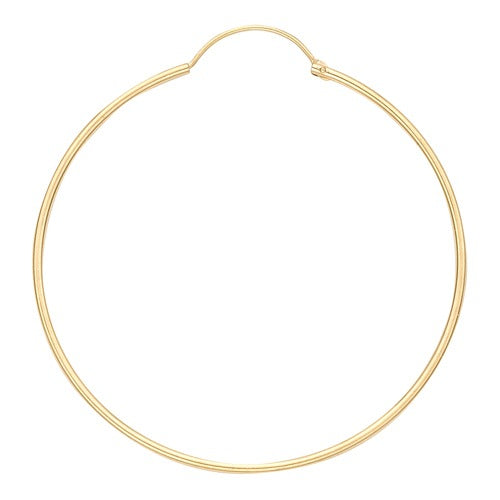 14k Yellow Hinged Hoop Earring 1.0mm Thickness