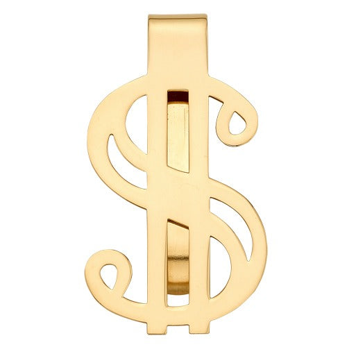 14k Yellow Money Clip - Dollar Sign