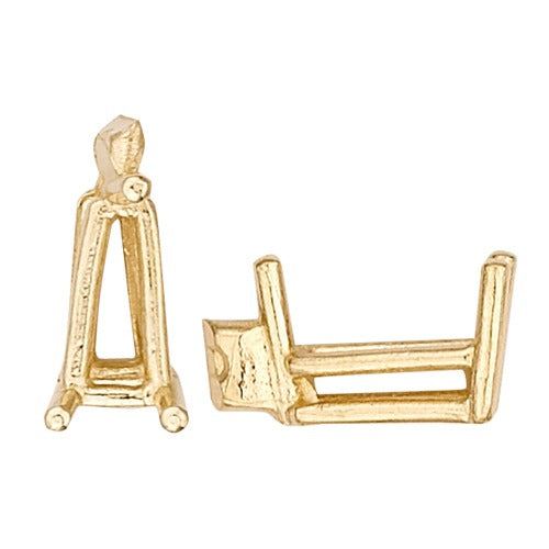 14k Yellow Tapered Wire Baguette Setting