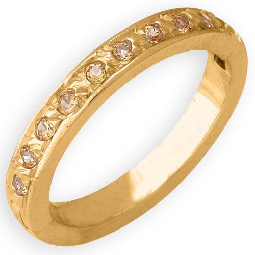 14k Yellow Gold Toe Ring w/ Yellow Sapphire