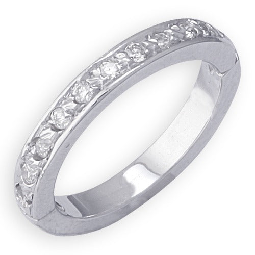 14k White Gold Diamond Toe Ring