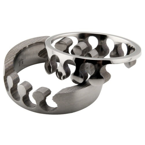 Titanium Puzzle Ring Size-13.5