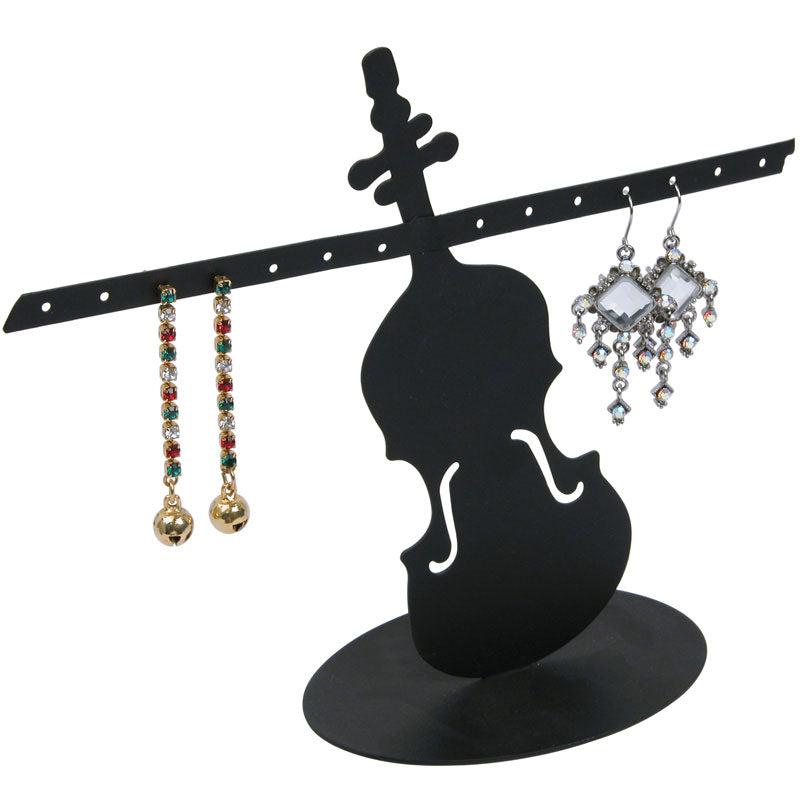 7-Pair Violin-Shaped Earring Stands, 7.63" L x 2.63" W