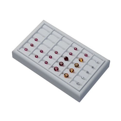 24-Gemstone Display Trays in Pearl, 9" L x 5.5" W