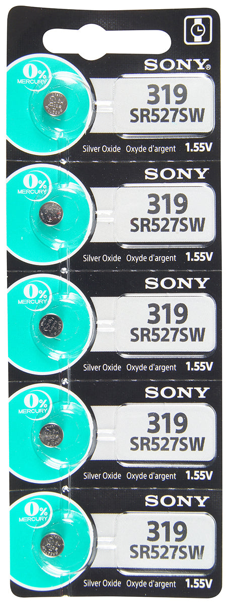 Sony/Murata 319 (SR527) Battery, Pk/5