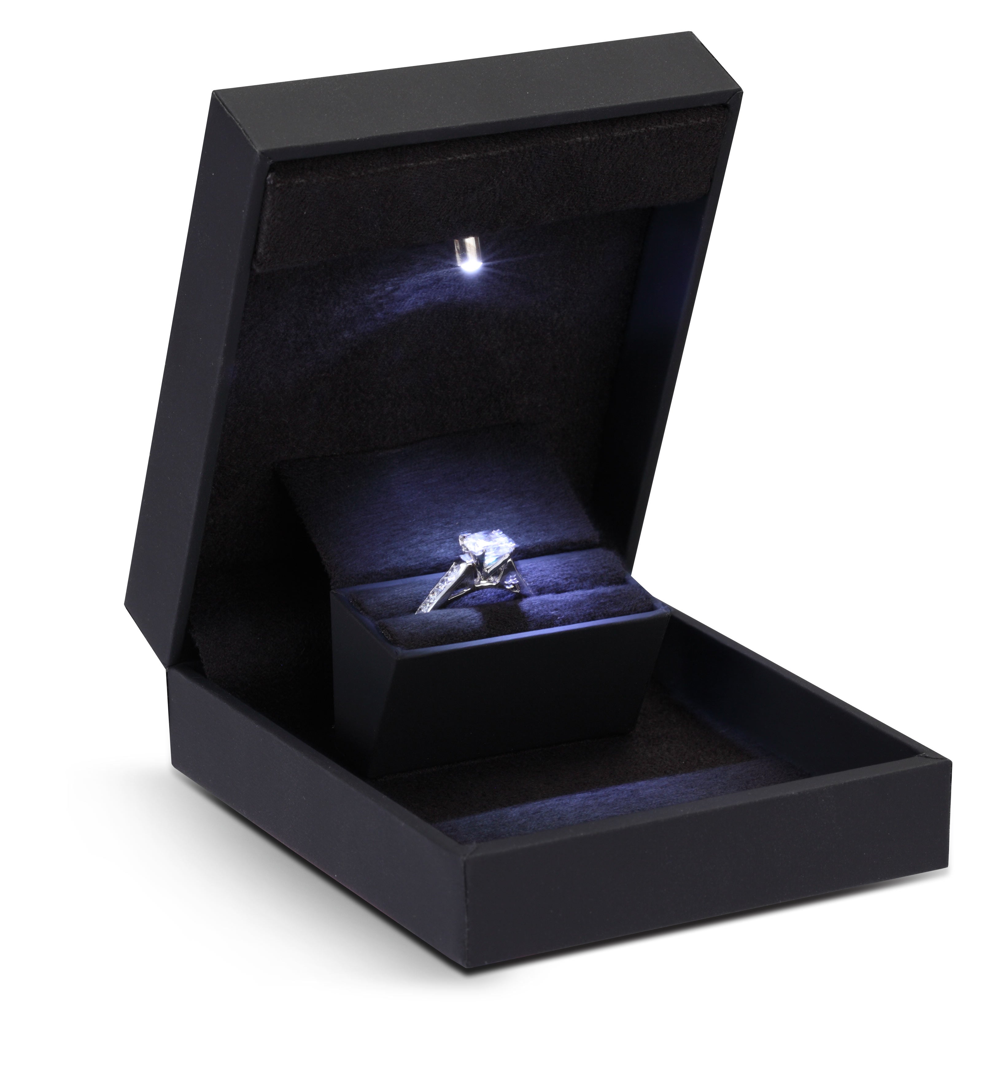 "Lumina Moderna" Ring Slot Box in Matte Colors