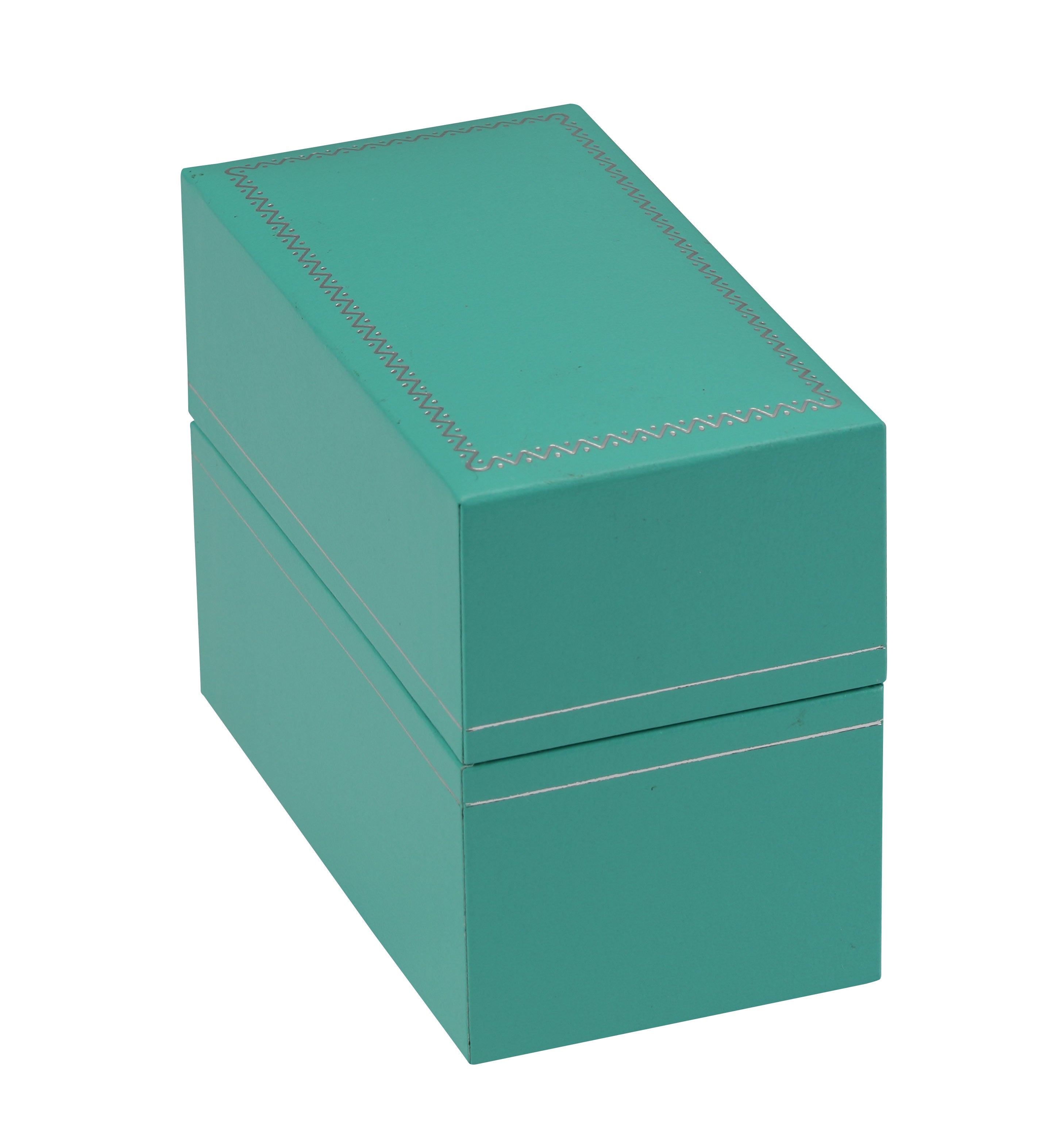 "Manhattan" Bangle/Watch Box in Turquoise/Silver Trim