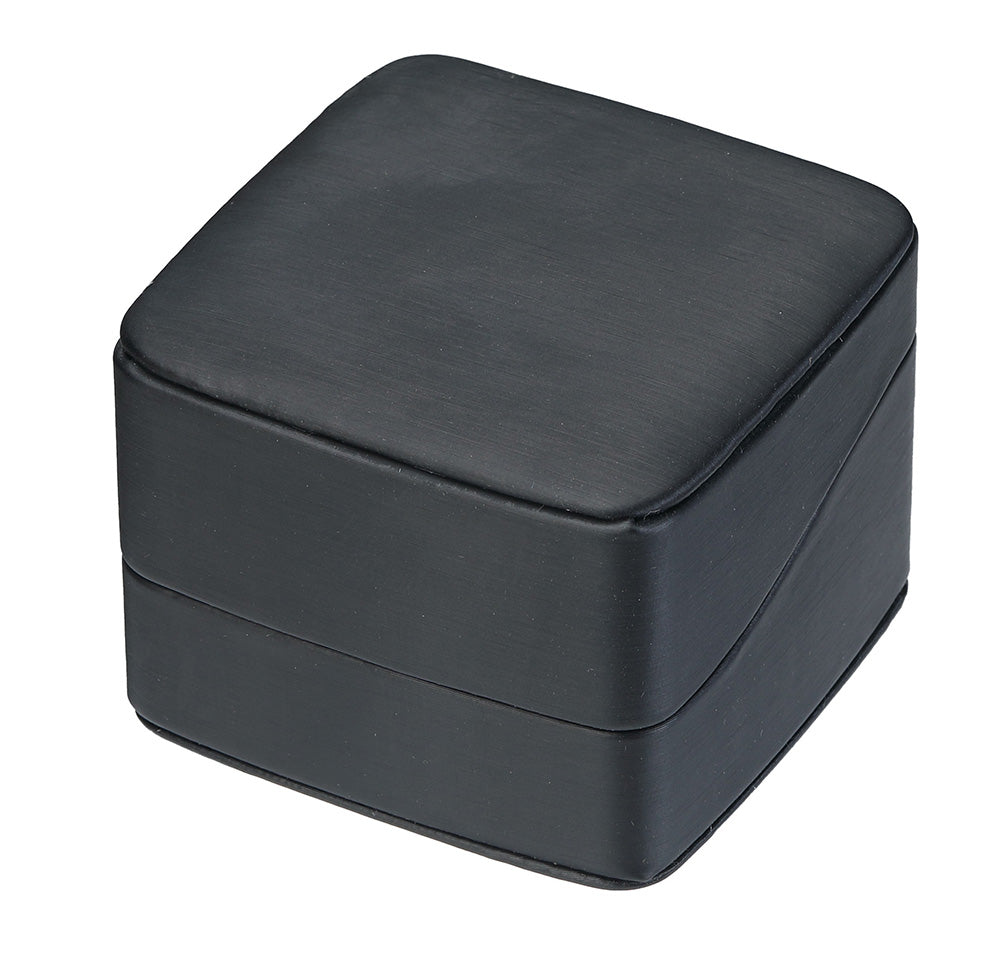 "Dusk" Earring / Pendant Slit Box in Brushed Black Leatherette