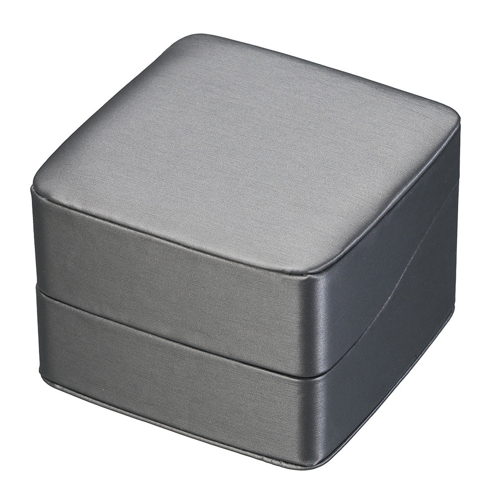 "Dusk" Earring Tree Box in Brushed Grey Leatherette and Grey Microsuede