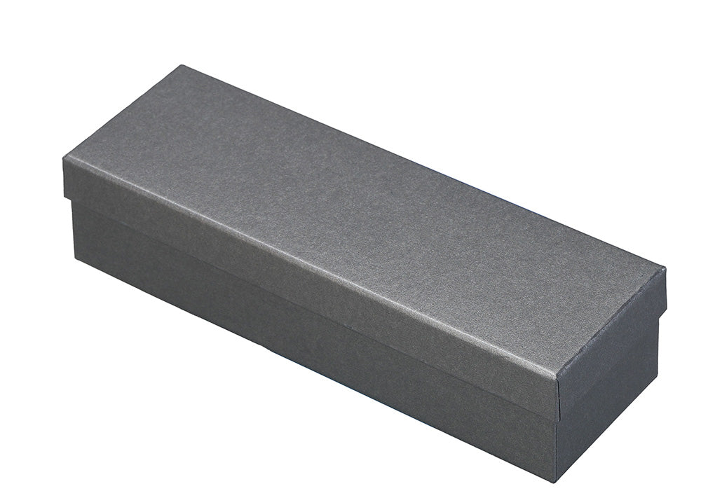 "Dusk" Bracelet Box in Brushed Grey Leatherette and Grey Microsuede