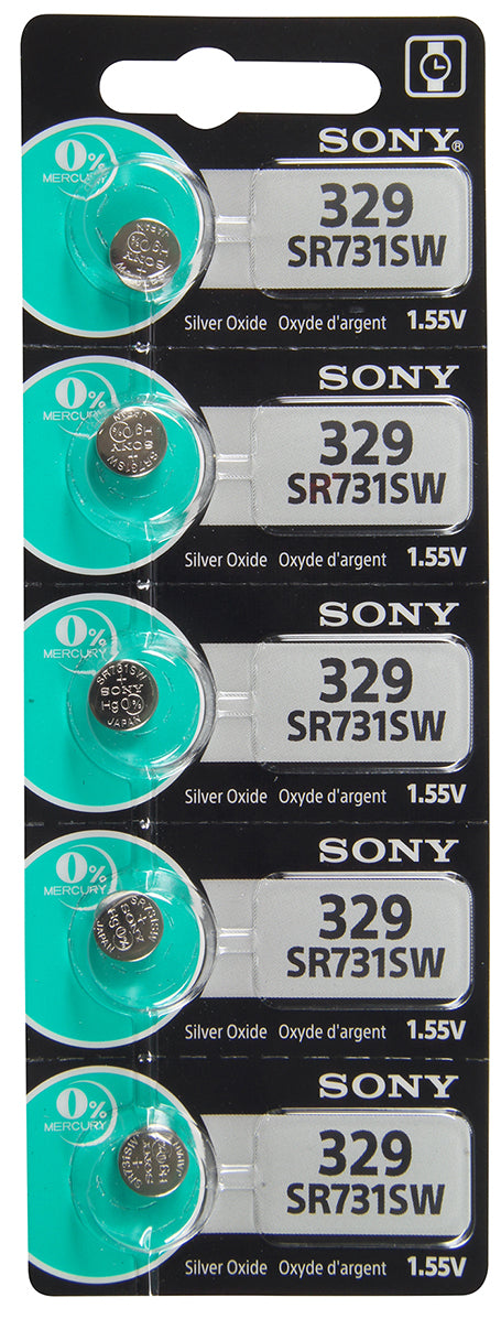 Sony/Murata 329 (SR731) Battery, Pk/5