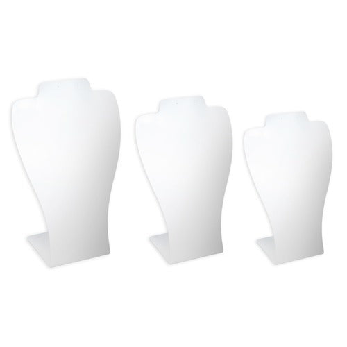Set of 3 Acrylic Glass Bust Displays, 6 - 12" H" H