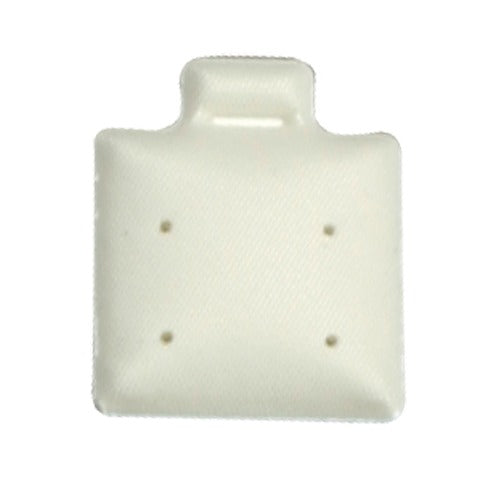 White Puffed Display Cards for 2 Pairs Stud Earrings (Pk/200), 1" L x 1" W