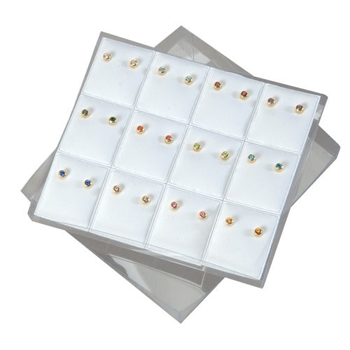 Puffed Display Cards for 12 Pairs Stud Earrings (Pk/200), 4" L x 3" W