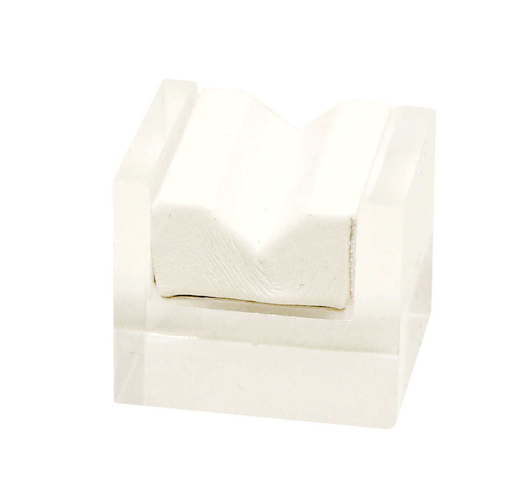 Single-Gemstone Acrylic Displays w/White Leatherette Inserts