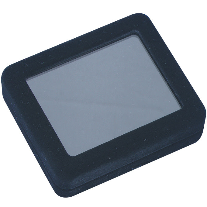 Glass Top Black Velvet Gem Boxes w/Black or White Flat-Foam Inserts, 3.5" L x 3" W