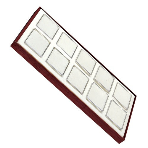 Tray For 10 Rectangle Jars - Cherry/White