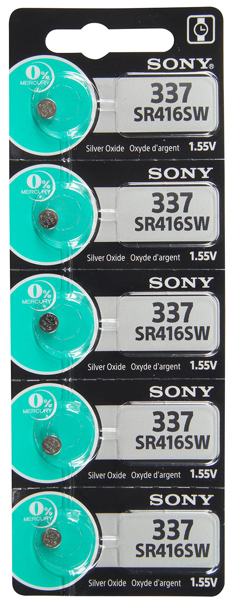Sony/Murata 337 (SR416) Battery, Pk/5