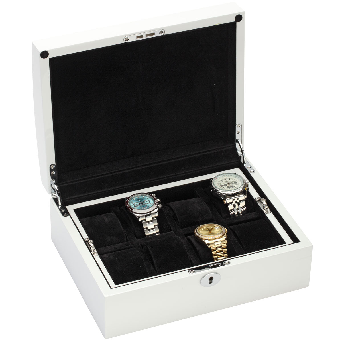 Diplomat "Prestige" 8-Watch Cases w/Removable Inner Tray