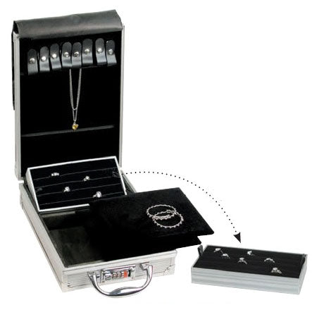 Aluminum Jewelry Attaché Cases, 8.5" L x 12" W