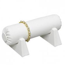 Bangle or Bracelet Tubes on Wood Stand, 8" L x 4.25" W