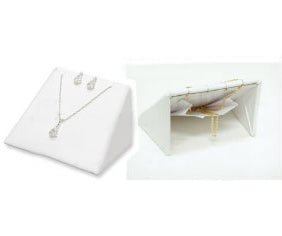 Mini Jewelry Set Combination Displays w/Back Pocket in Pearl, 3.75" L x 3.75" W
