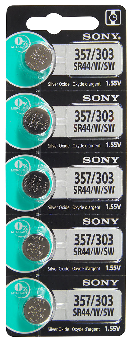 Sony/Murata 357 (SR1154) Battery, Pk/5