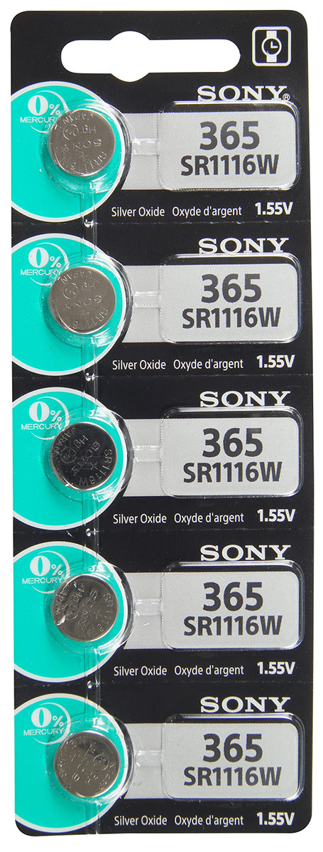 Sony/Murata 365 (SR1116) Battery, Pk/5