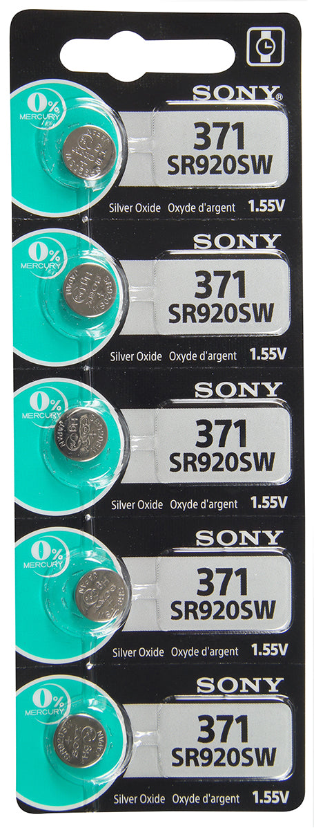 Sony/Murata 371 (SR920) Battery, Pk/5