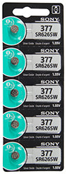 Sony/Murata 377 (SR626) Battery, Pk/5
