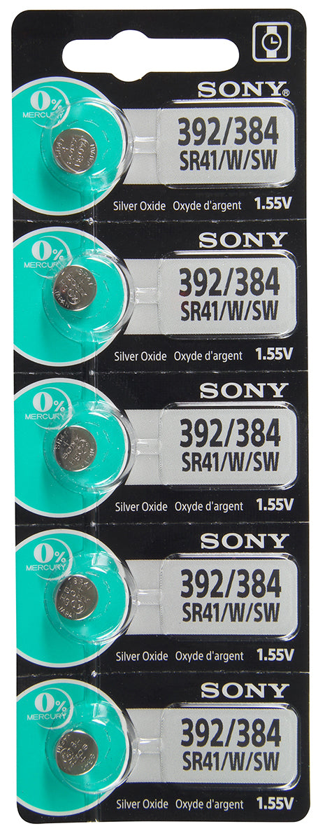 Sony/Murata 392 (SR736) Battery, Pk/5