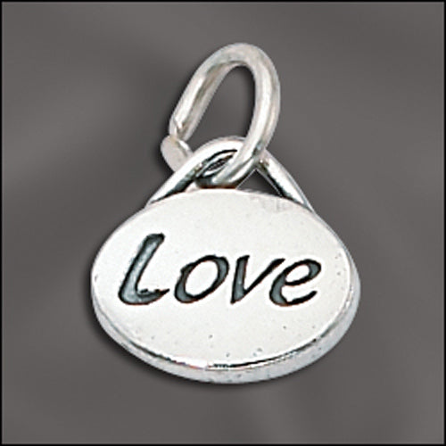 Sterling Silver Message Charm - Love