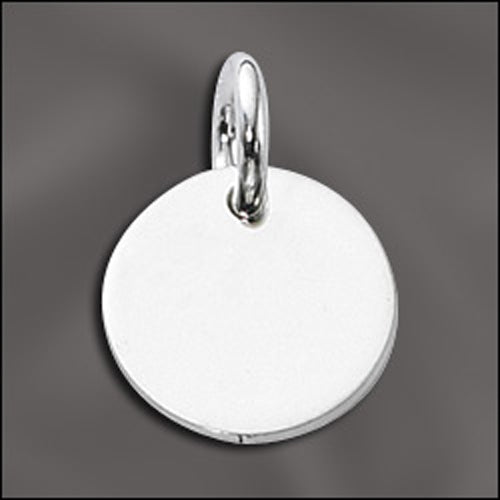 Sterling Silver Message Charm - Solid Round