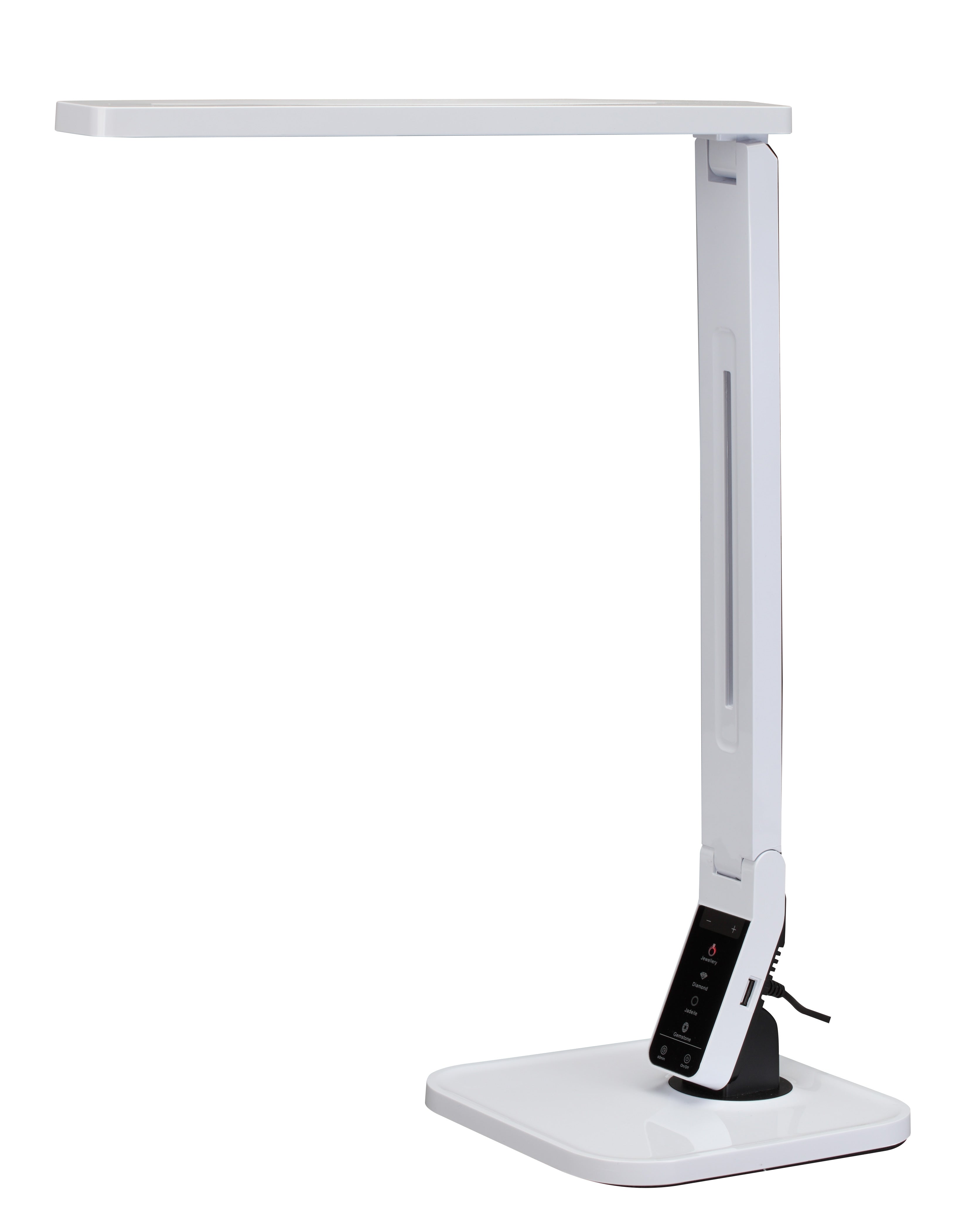 TOYO Gemstone Desk Lamp With 4 Light Modes, White