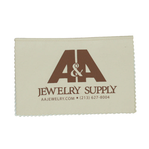 Printed Jewelry Polishing Cloth Micro Fiber Tan - 250 pc Minimum Order