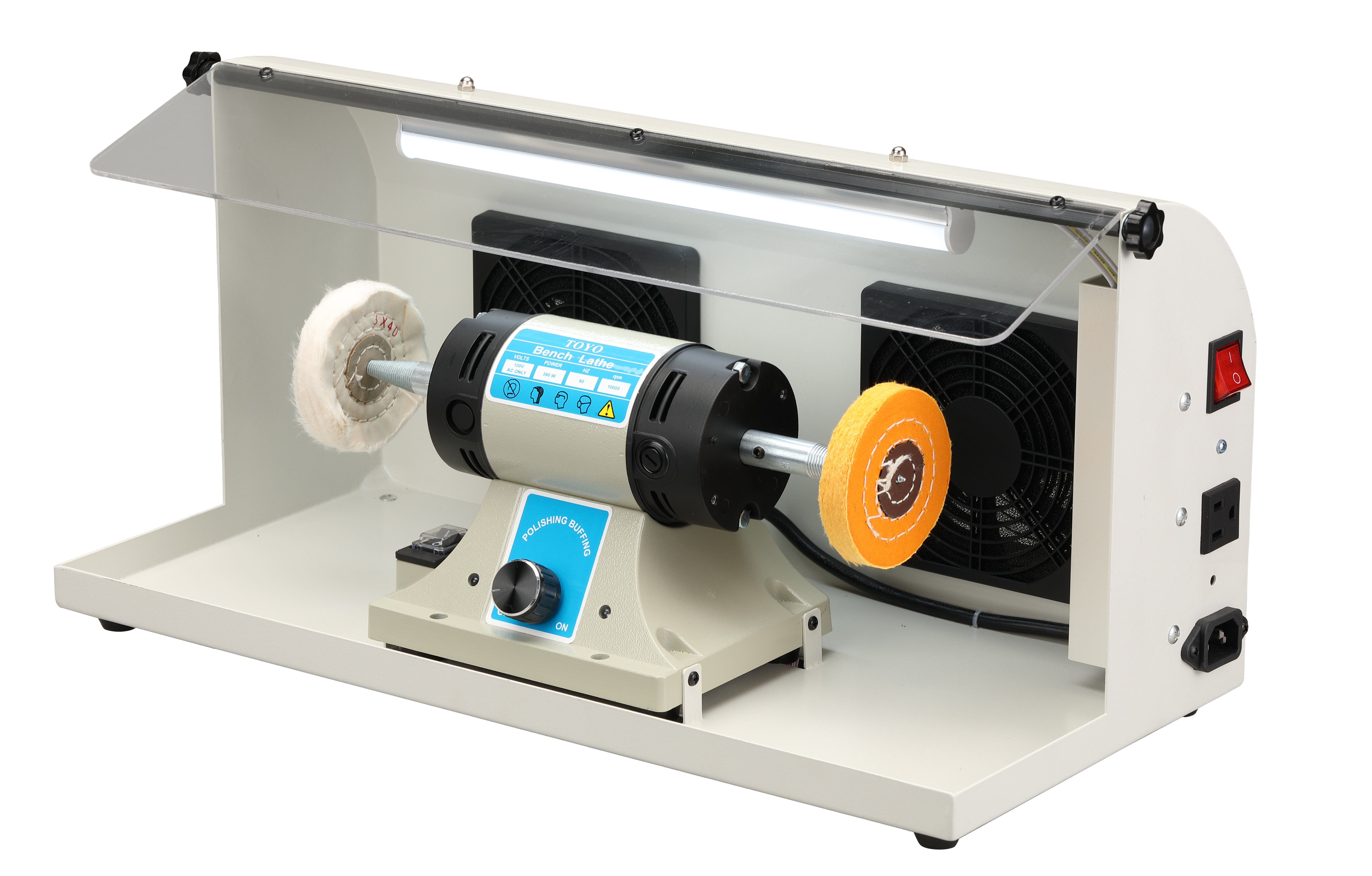 Toyo Portable Polishing Lathe Center with Dust Removing Fans