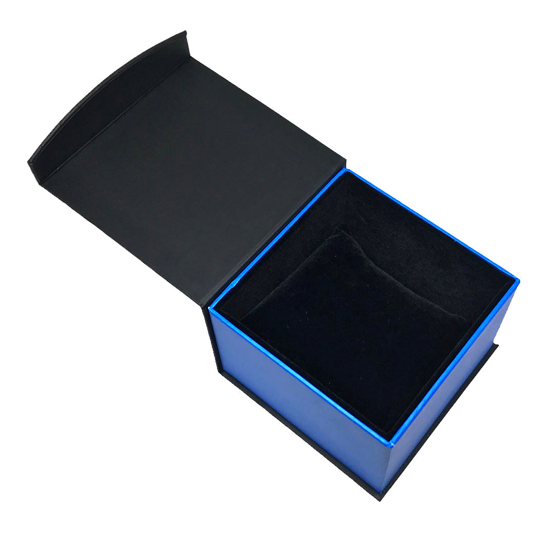 "Magnético" Bangle Box in Coal & Cobalt