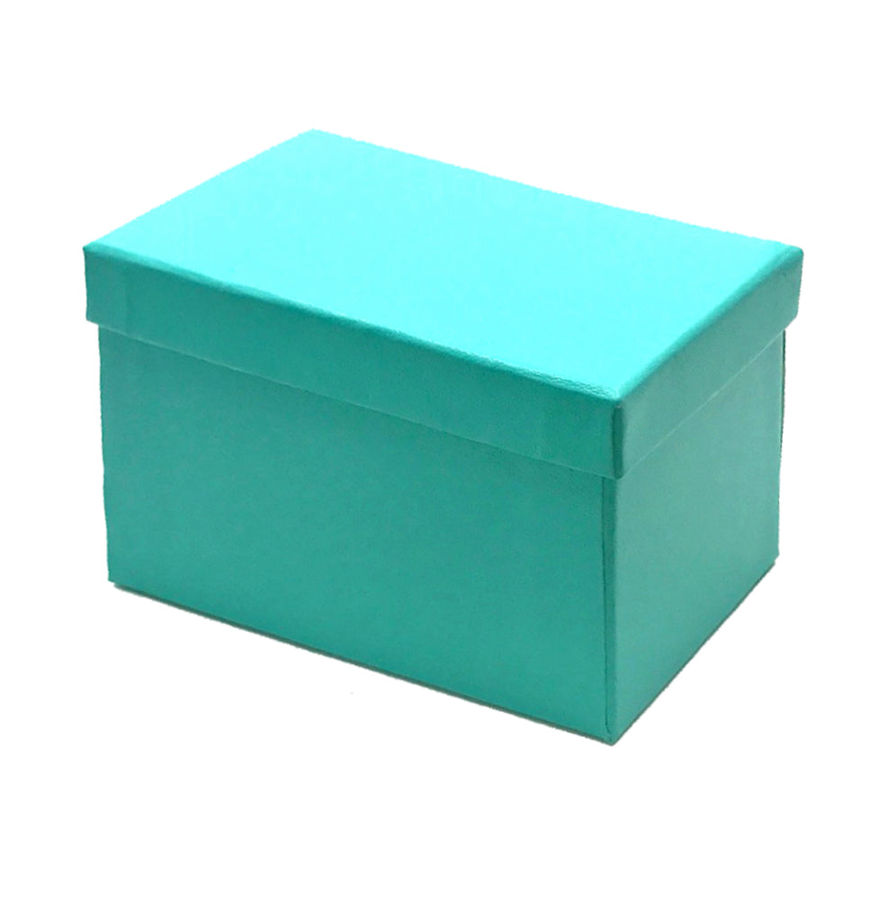 "Manhattan" Bangle Box in Turquoise w/Silver Trim
