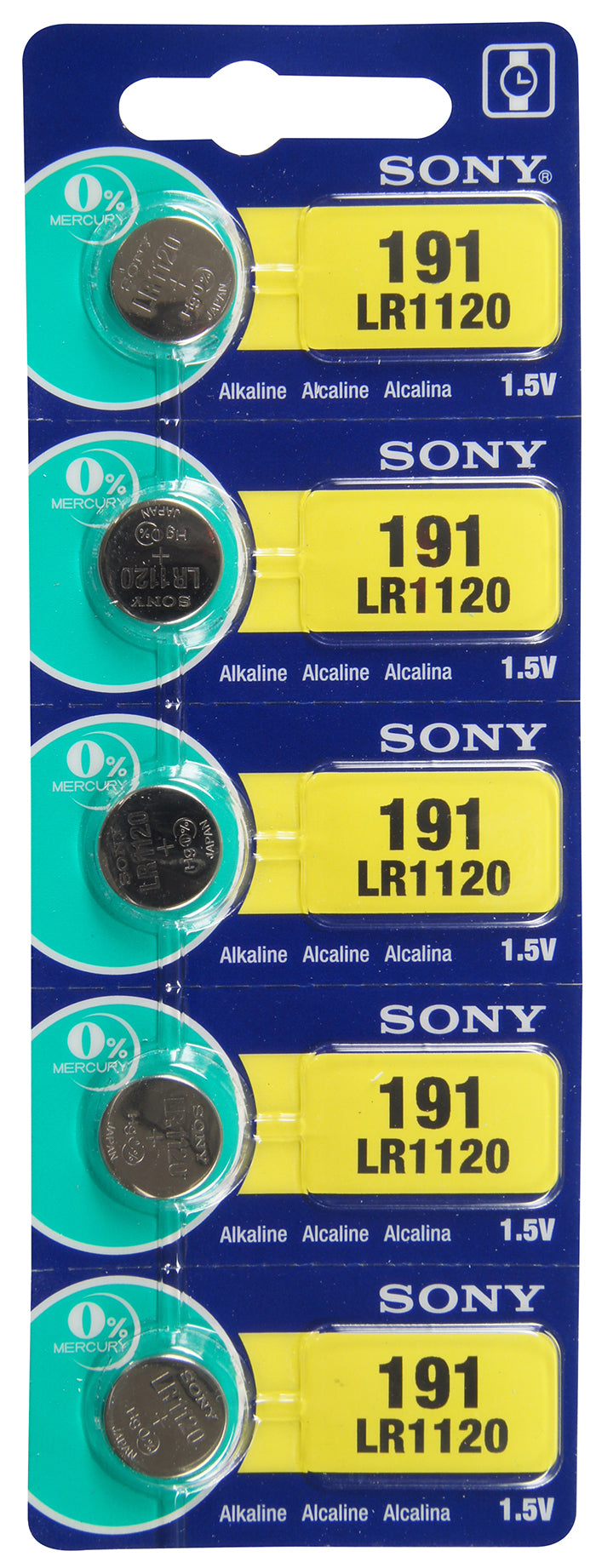 Sony/Murata LR1120 (LR55) Battery, Pk/5