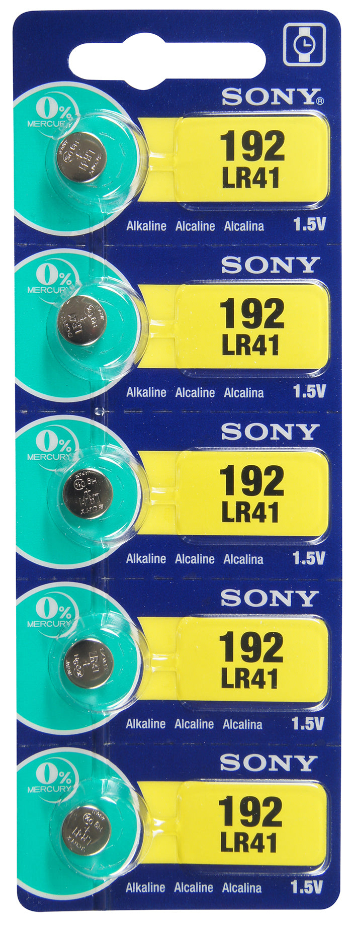 Sony/Murata LR41 (LR736) Battery, Pk/5
